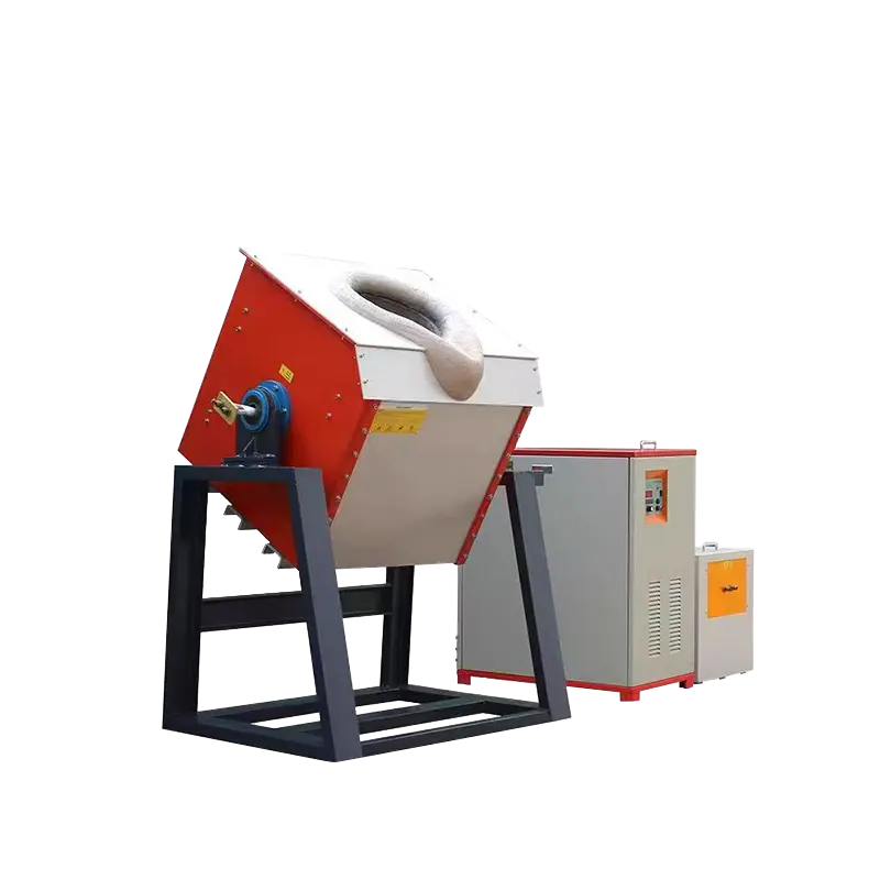 Mechanical Tilting Medium-Frequency Melting Furnace: Induction Equipment for Metal Melting and Pouring
